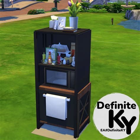 Sims4 Ts4 Nocc Basegame Microwave Cabinet Definiteky Sims House