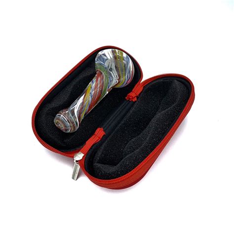 Small Glass Pipe Pouch Case With Zip Lock