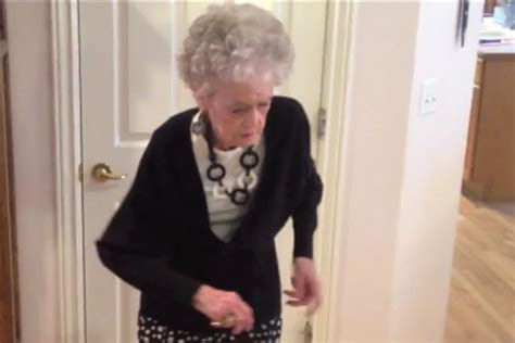90 Year Old Grandma Dances To Whitney Houston