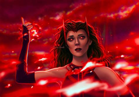 Artstation Wanda Laura Sinde Scarlet Witch Marvel Scarlet Witch