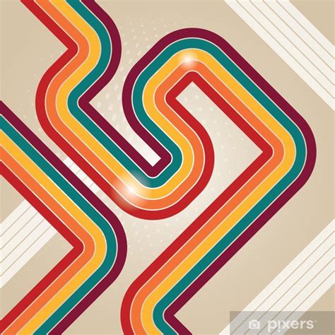 Wall Mural Abstract Retro Lines Background Pixers Uk