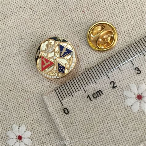 100pcs Factory Customized Pin Round Brooch Metal Craft Paint Masonic