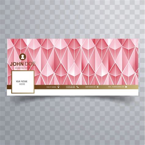 Premium Vector Facebook Abstract 3d Pink Cover Template