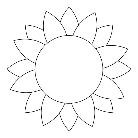 6 Best Sunflower Cut Out Template Printable