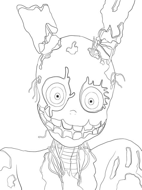 Five Nights At Freddys Springtrap Coloring Page Download Print Or