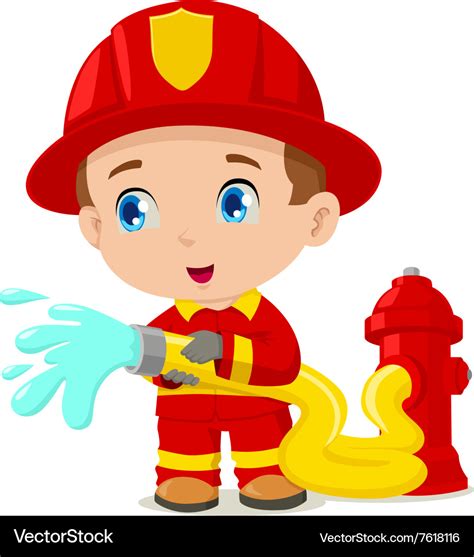 Firefighter Kid Cartoons