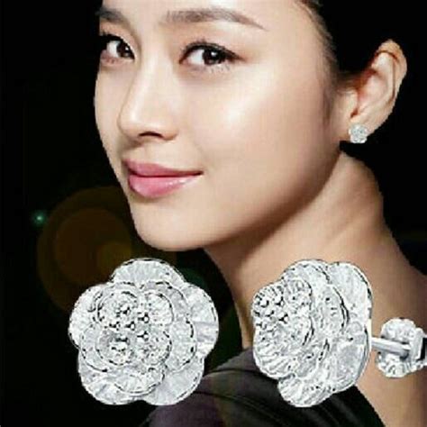 Fashion Sterling Silver Stud Earrings For Women Fine Jewelry Brinco