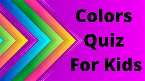 Colors Quiz For Kids Youtube
