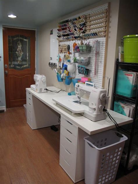 Setting Up A Quilting Room Metal Shelf That Houses The Scraps Green