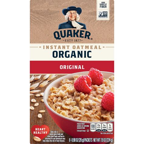 Quaker Organic Original Instant Oatmeal Smartlabel™