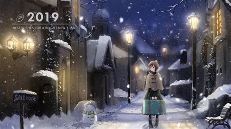 Snow Winter Anime Wallpapers Wallpaper Cave