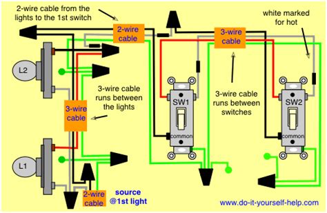 wiring diagrams  multiple lights    helpcom