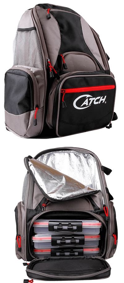 Buy Catch Tackle Backpack With Cooler Compartment Including 2 Tackle