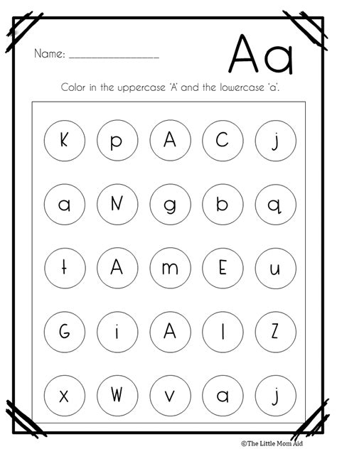 This Worksheet Is A Great Way To Practice Letter Recognition And
