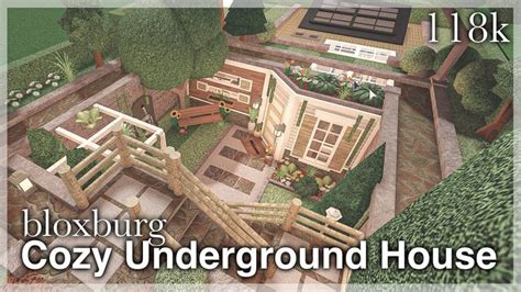 Bloxburg Cozy Underground House Speedbuild Youtube Underground