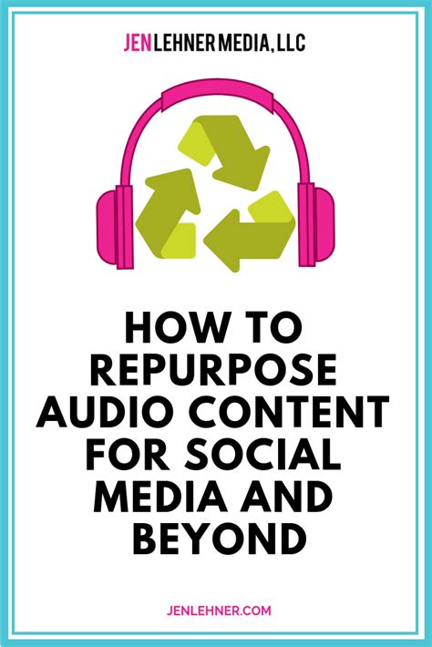 How To Repurpose Audio Content For Social Media And Beyond — Jen Lehner