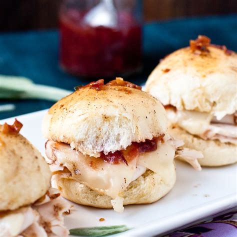 Baked Turkey Sliders With Cranberry Bacon Chutney And Browned Sage