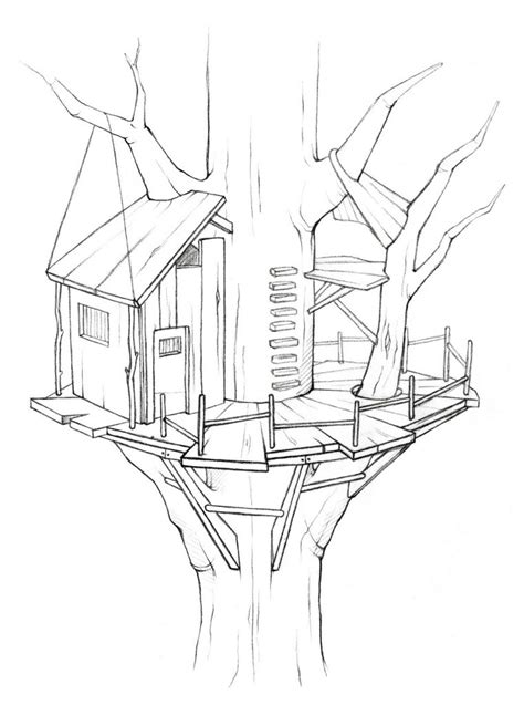 Treehouse Coloring Pages - Best Coloring Pages For Kids