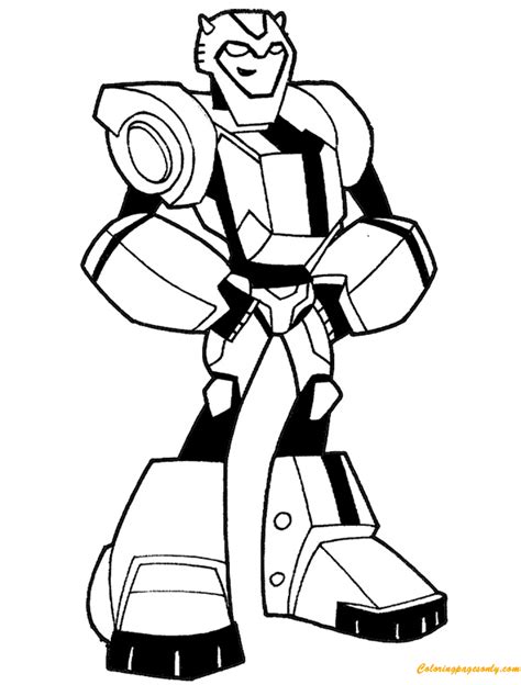 cartoon transformers bumblebee coloring page  coloring pages