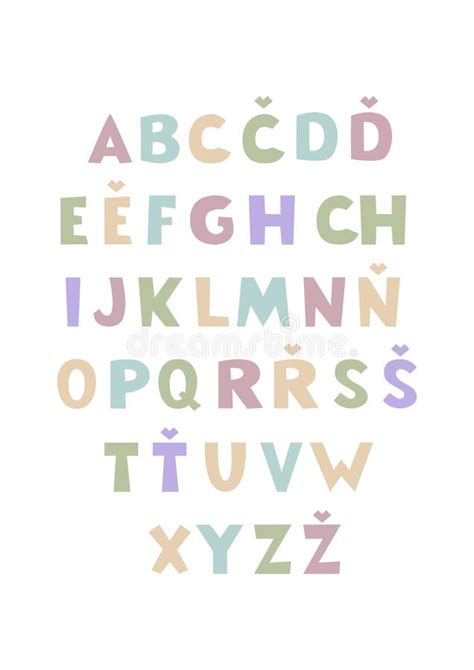 Funny Font For Children Colorful Vector Letters Poster For Kids