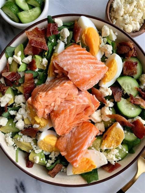 Salmon Cobb Salad Power Foods Meal Prep