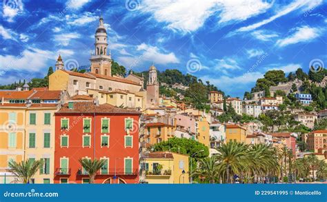 Old Town Architecture Of Menton On French Riviera Stock Image Image