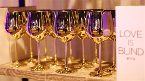 Gold Metallic Wine Glasses Are Trending And You Can Buy Them For The Love Is Blind Finale