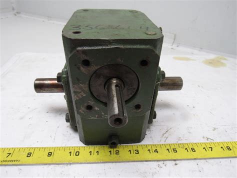 Ohio Gear B 175 Right Angle Double Shaft Speed Reducer Gear Box 51