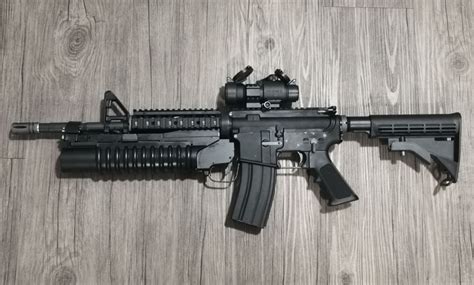 We M4 Gbbr With M203 Attachment Dboys About 11 Lbs Or 5kg Airsoft