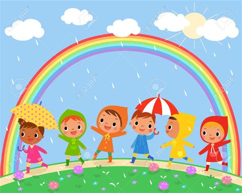 Drawing Of Rainbow In Rain In This Video How To Draw Rainbow And