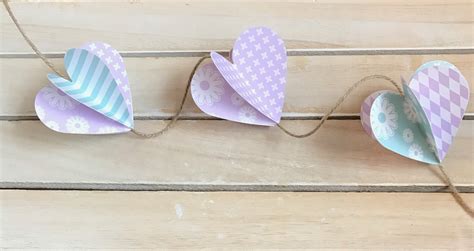 Paper Heart Garland Thoughts And Whimsy