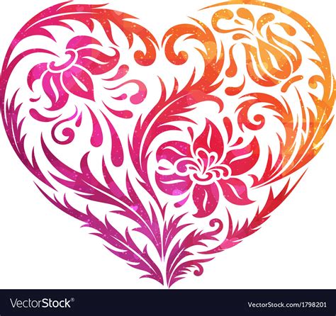 Decorative Heart With Abstract Texture Royalty Free Vector