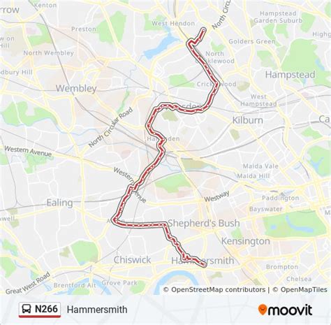 N266 Route Schedules Stops And Maps Hammersmith Updated