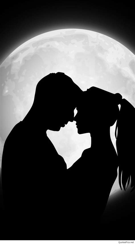 download couple in moon black love wallpaper
