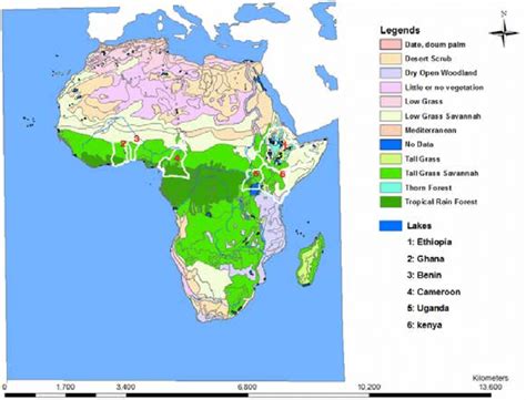Map Of Africa Highlighting Ecological Regions And Case Study Countries