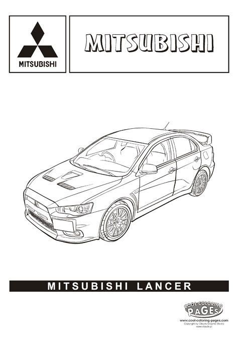 Mitsubishi Lancer  Cars coloring pages  Cars coloring pages