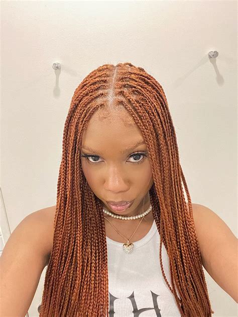 Knotless Braids Hair Styles Ginger Hair Color Cute Box Braids