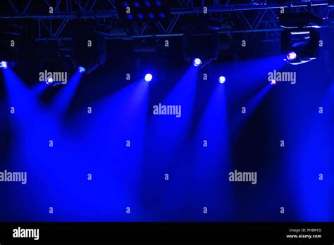 Blue Stage Spotlights Stock Photo Alamy