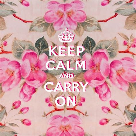 Pink Girly Keep Calm And Carry On Vintage Pink Elegant Floral Roses Art