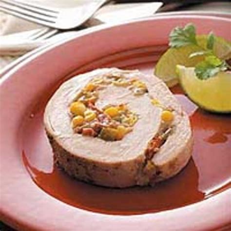 The following recipe is for just that, a turkey breast, pounded thin, spread with a stuffing of breadcrumbs, bacon, porcini, shallots and dried cranberries, and rolled up into a roulade and. Southwestern Stuffed Turkey Breast - Jamie Geller