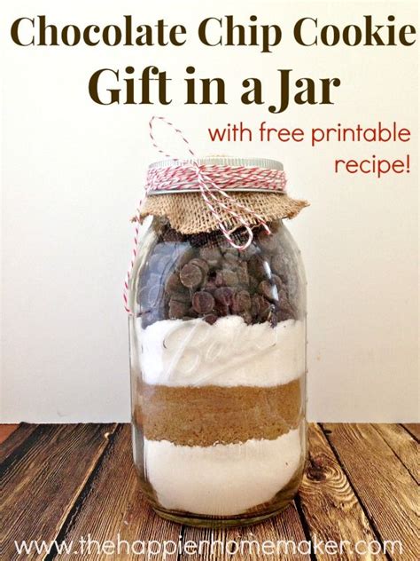 Free Printable Cookie Mix In A Jar T Chocolate Chip Cookie Mix