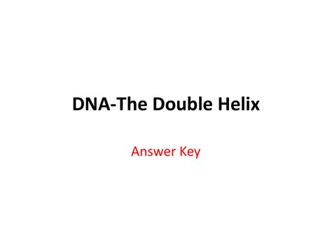 Why is the nucleus called the control center of the cell? Dna The Double Helix Worksheet Answer Key - Worksheet List