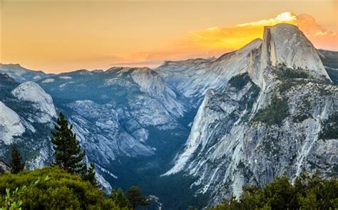 Yosemite National Park Mountains Clouds America Hd Wallpapers