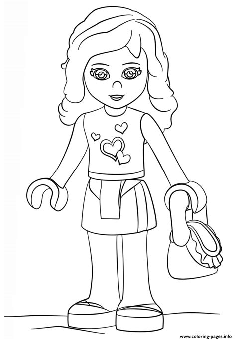 Can you download lego friends coloring pages for free? Lego Friends Olivia Girl Coloring Pages Printable