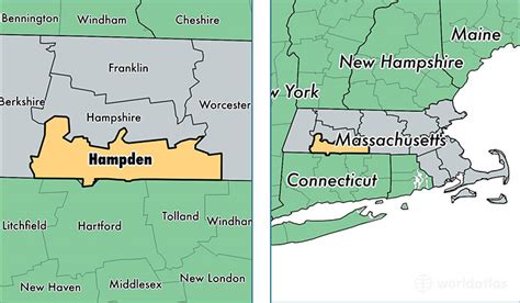 Hampden County Massachusetts Map Of Hampden County Ma Where Is