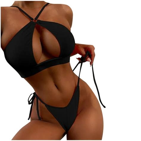bikini sets for women womens solid two piece bikini push up pad swimwear swimsuit beachwear set