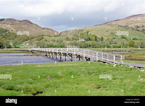 Jubilee Bridge Crossing The Tidal Marshes Of Loch Laich Near Port Appin