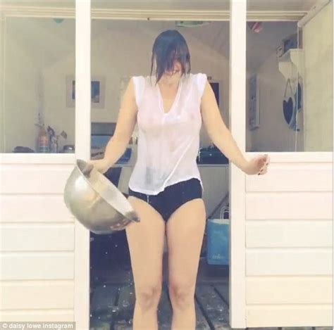 Daisy Lowe Did The Ice Bucket Challenge With No Bra And Greasy Panties Hollyweirdtimes