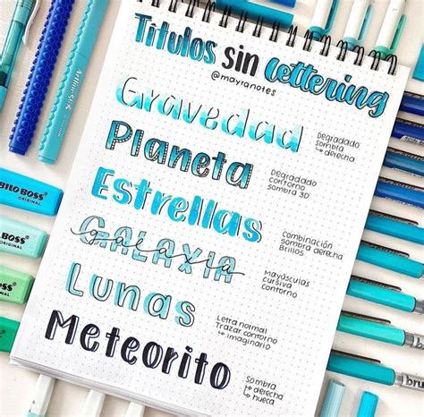 Lettering En 2021 Titulos Bonitos Para Apuntes Libreta De Apuntes