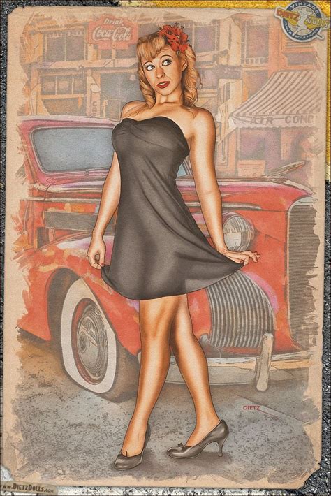 Todays Airbrushed Style Pinup Photo Features Becky Trying To Get Some